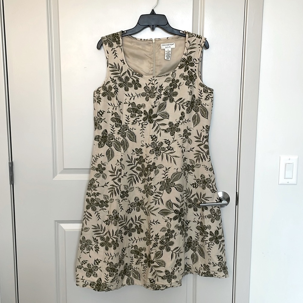 Covington Floral Linen Dress, size 14